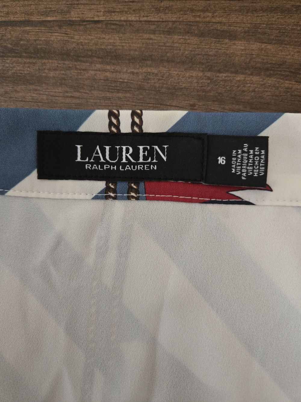 Lauren Ralph Lauren Sailboat Stripe Midi Skirt Nautical Sailboats - Picture 10 of 16